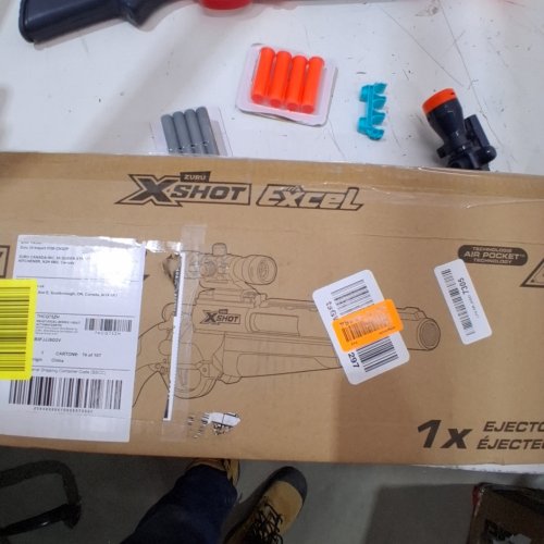 ZURU XSHOT EXCEL BOLT ACTION RIFLE FOAM DART BLASTER - RED/BLACK/ORANGE image 2