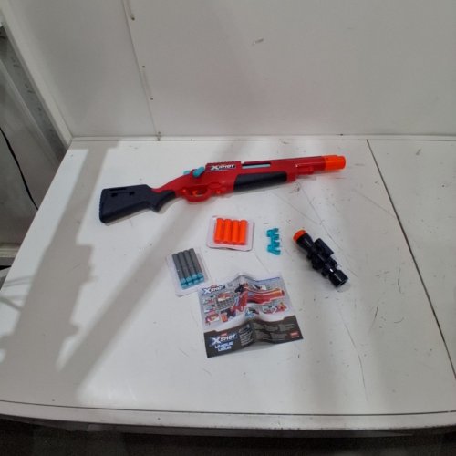 ZURU XSHOT EXCEL BOLT ACTION RIFLE FOAM DART BLASTER - RED/BLACK/ORANGE image 3