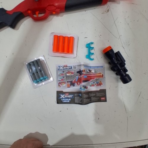 ZURU XSHOT EXCEL BOLT ACTION RIFLE FOAM DART BLASTER - RED/BLACK/ORANGE image 4