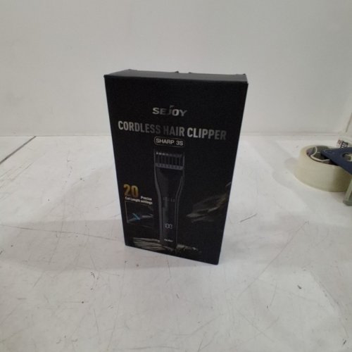 SEJOY CORDLESS HAIR CLIPPER WITH ACCESSORIES - BLACK (STYLE: SHARP 3S) image 5