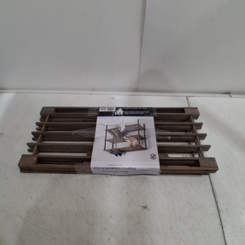 MAINSTAYS 3-TIER WOODEN SHOE RACK - 24" X 10" X 19" - BROWN image 6