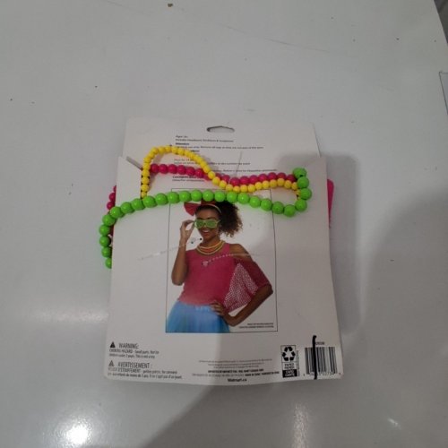 3PC WAY TO CELEBRATE! 80S COSTUME ACCESSORY KIT - PINK, GREEN, YELLOW image 3