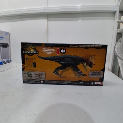 JURASSIC WORLD SURVIVAL CHARGE N CHOMP ACTION CARNOTAURUS WITH ROAR SOUNDS - 17"LX7"H - RED/BLUE (MODEL: JKG85) image 3