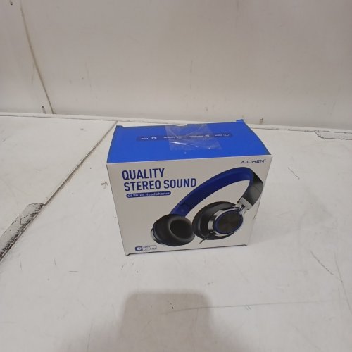 AILIHEN C8 LIGHTWEIGHT FOLDABLE HEADPHONE WITH MICROPHONE MIC AND VOLUME CONTROL - BLACK/BLUE image 5