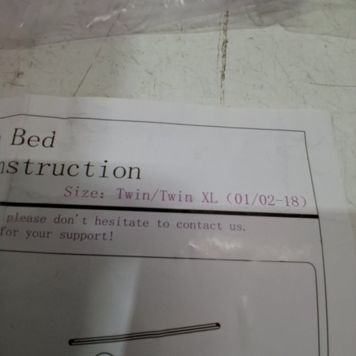 BED FRAME NO BOX SPRING REQUIRED METAL PLATFORM - 16" - TWIN/TWIN XL - BLACK (MODEL: 3502-16) image 2