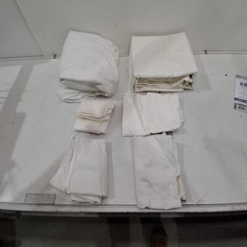 6PC KIRKLAND SIGNATURE 100% PIMA COTTON SHEET SET - 680 THREAD - QUEEN - WHITE (MODEL: 1306090) image 2
