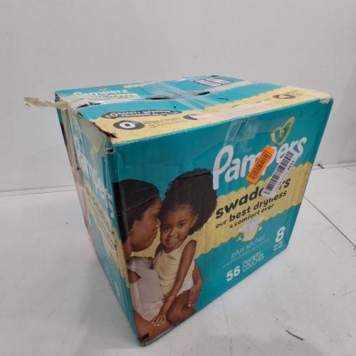 58PK PAMPERS SWADDLERS DIAPERS - SIZE 8 image 4