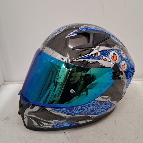 ILM MOTORCYCLE FULL-FACE HELMET - PINLOCK COMPATIBLE WITH CLEAR AND TINTED VISORS - MEDIUM - MANTA BLUE (MODEL: ILM-Z501) image 6