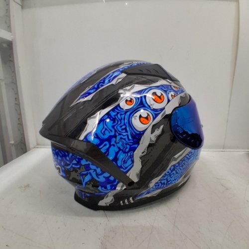 ILM MOTORCYCLE FULL-FACE HELMET - PINLOCK COMPATIBLE WITH CLEAR AND TINTED VISORS - MEDIUM - MANTA BLUE (MODEL: ILM-Z501) image 8