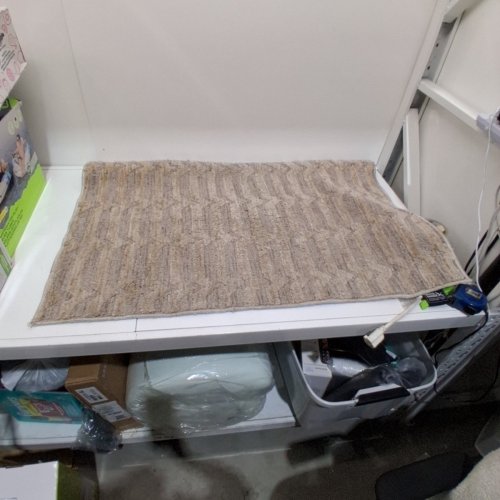 EDDIE BAUER SAND ZIG-ZAG ACCENT MAT - 2FT 5" X 3FT 8.5"- LIGHT BROWN (MODEL: 2770640) image 2