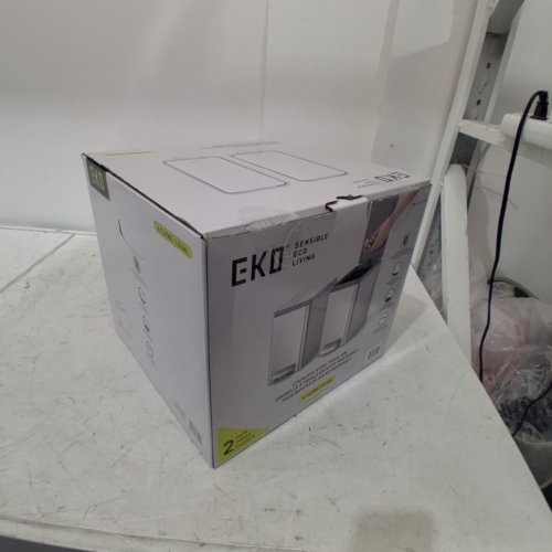 2PK EKO SOFT CLOSE STEP-ON PEDAL BIN - 6.7 LITRES - SILVER/STAINLESS STEEL (MODEL :1941814 ) image 3