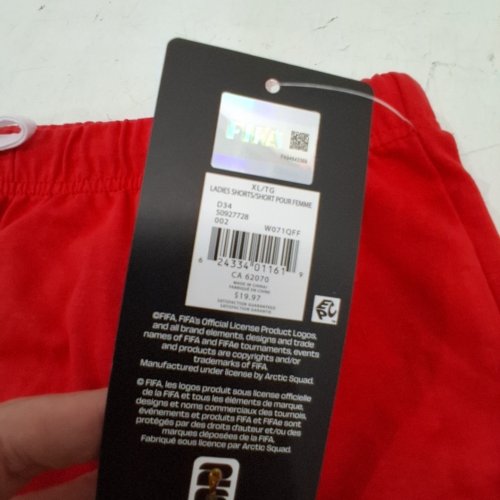 WOMEN'S FIFA WORLD CUP 2026 CANADA SHORTS - EXTRA LARGE - RED image 2