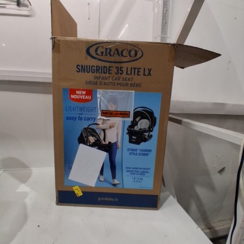 GRACO SNUGRIDE 35 LITE LX INFANT CAR SEAT - MAX WEIGHT 34LBS - BLACK/GREY (MODEL: 2119658) image 5