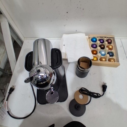 NESPRESSO VERTUO BY DELONGHI SINGLE SERVE COFFEE/ESPRESSO MACHINE WITH AEROCCINO3 MILK FROTHER - GRAPHITE METAL (MODEL: ENV135GYAECA) image 3