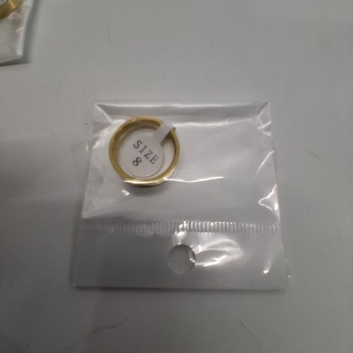 ADULTS NOKMIT FINE JEWELRY WEDDING BAND RING - SIZE 8/ 3MM - 1/20 14 K GOLD (ITEM: X003F0010F) image 2