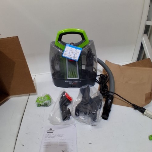 BISSELL LITTLE GREEN PROHEAT PORTABLE DEEP CLEANER/SPOT CLEANER WITH SELF-CLEANING HYDRORINSE TOOL - GREEN/GREY (MODEL : 2513B / 2513N) image 3