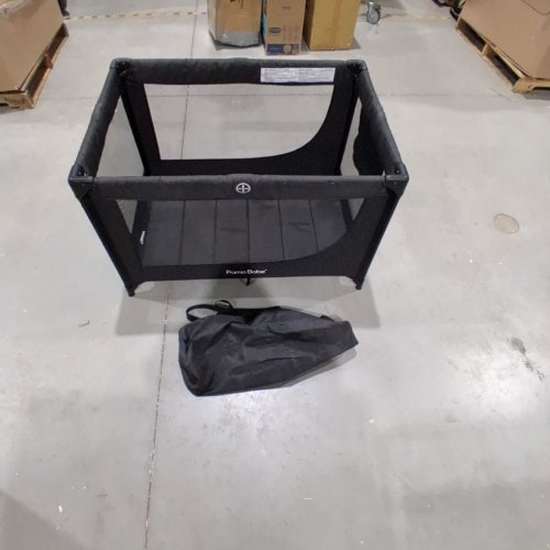 PAMO BABE PORTABLE CRIB BABY PLAYPEN WITH MATTRESS AND STORAGE BAG - 39" X 27" X 25" - BLACK - (MODEL : P901) image 2