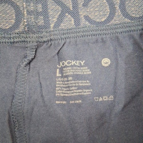 MEN'S JOCKEY CLASSIC BOXER SHORTS - LARGE - NAVY BLUE image 3