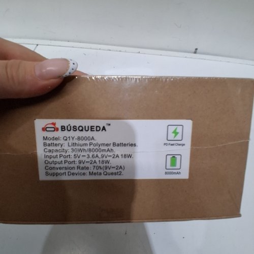 BUSQUEDA ELITE STRAP WITH BATTERY FOR OCULUS QUEST 2 - 8000MAH - WHITE (MODEL: Q1Y-8000A) image 2