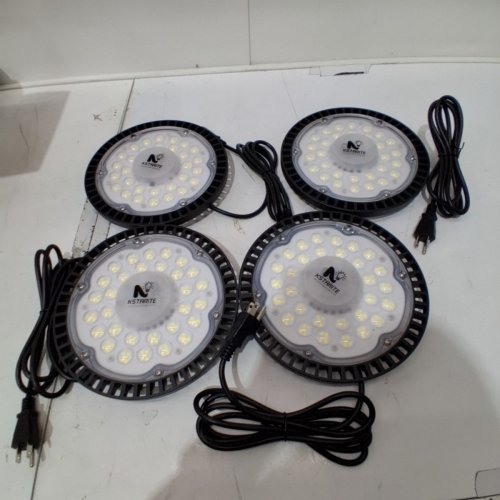 4PK KSTARITE UFO LED HIGH BAY LIGHTS - 7000K - 8.25" - BLACK (MODEL: TZHBL-150) image 3