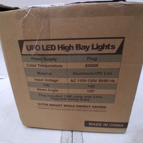 4PK KSTARITE UFO LED HIGH BAY LIGHTS - 7000K - 8.25" - BLACK (MODEL: TZHBL-150) image 6