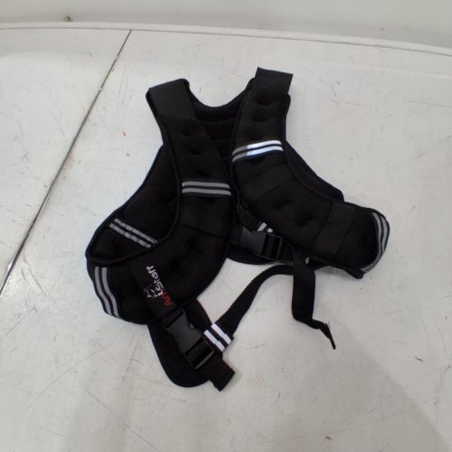 AMSTAFF FITNESS WEIGHTED VEST STRENGTH TRAINING & MUSCLE BUILDING - 12LBS - BLACK image 2