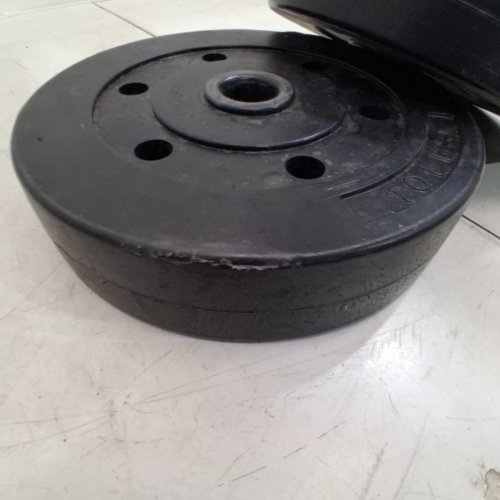 2PK EXERCISE WEIGHT PLATES - 10LB EACH - BLACK image 4