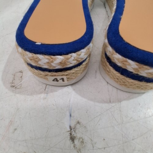 WOMEN'S BOWKNOT BEACH WEDGE SANDALS - 9 (41) - BLUE image 4