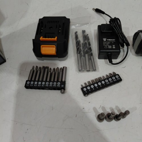 DEKOPRO ELECTRIC CORDLESS POWER DRILL WITH BITS - 20V - GREY/BLACK (MODEL: DKCD20XL02G) image 3