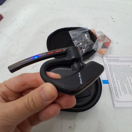 NEW BEE BLUETOOTH HEADSET V5.2 WITH DUAL ENC NOISE CANCELLING BUILT-IN MIC-ITEM#M50 image 4