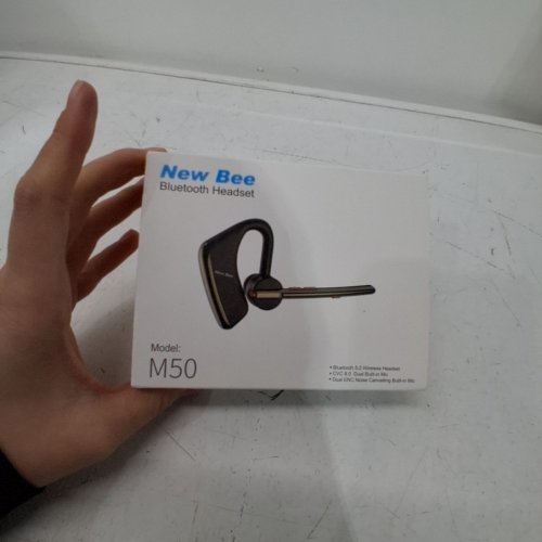 NEW BEE BLUETOOTH HEADSET V5.2 WITH DUAL ENC NOISE CANCELLING BUILT-IN MIC-ITEM#M50 image 5