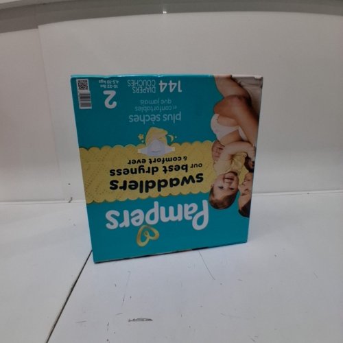 144PK PAMPERS SWADDLERS DIAPERS- SIZE 2 - MULTICOLOR image 2