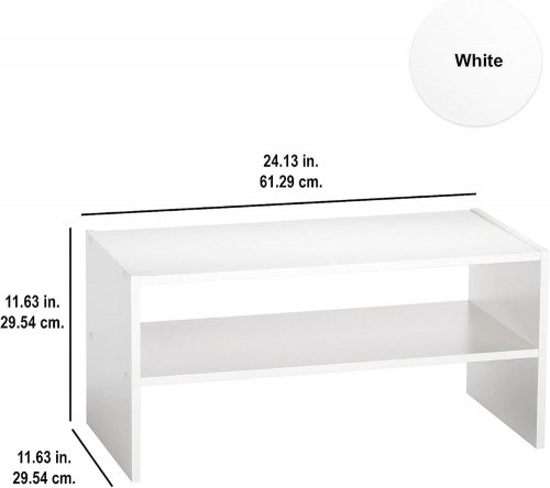 CLOSETMAID STACKABLE HORIZONTAL ORGANIZER - 24" X 12" - WHITE image 2