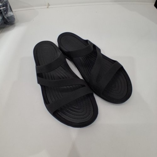 WOMEN'S CROCS SWIFTWATER SANDALS - SIZE 9 - BLACK image 2