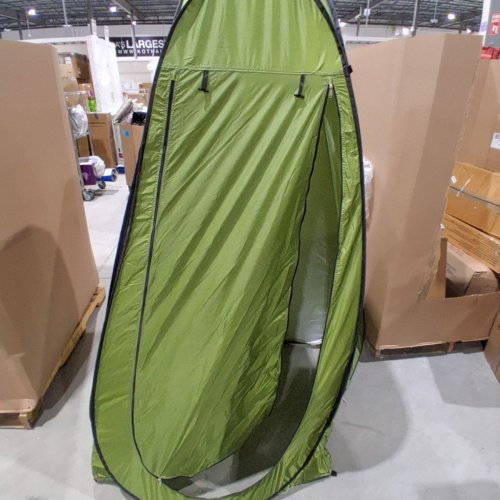 BREKMIS PORTABLE CHANGE ROOM POP UP PRIVACY TENT FOR CAMPING & OUTDOORS WITH CARRY BAG, LIGHTWEIGHT - 6.3FT - GREEN image 3