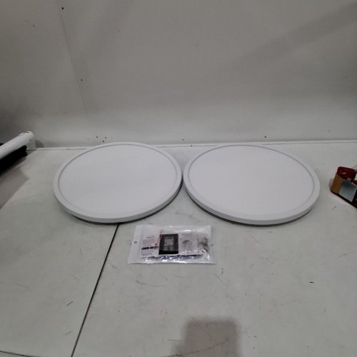 2pk Artika Horizon dimmable LED flush mount light - 1800L -13" - silver (model: 1500227) image 2