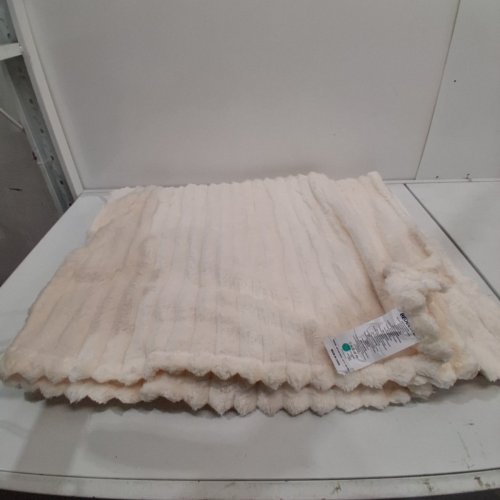 BEDELITE ULTRA SOFT FLEECE THROW BLANKET - 50"X60" - IVORY WHITE image 2