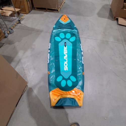 SOLAVERO INFLATABLE STAND UP PADDLE BOARD - 12FT - GREEN/ORANGE image 2