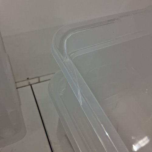 3PK IRIS USA PLASTIC STORAGE BIN TOTE - 33L - CLEAR (MODEL: FB-21E/FB-21EE) image 4