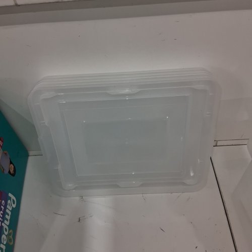 3PK IRIS USA PLASTIC STORAGE BIN TOTE - 33L - CLEAR (MODEL: FB-21E/FB-21EE) image 6