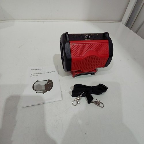 TAINGWEI BATTERY-POWERED BLUETOOTH SPEAKER - FOR MILWAUKEE 18V BATTERIES - RED / BLACK (MODEL: YXDZ-007) image 3