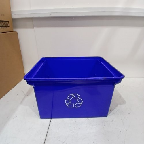 STOREX RECYCLING TOTE BIN CONTAINER 35 L - BLUE image 2