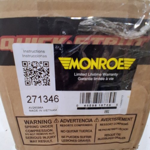 MONROE QUICK-STRUT SUSPENSION STRUT AND COIL SPRING ASSEMBLY FOR 2003-2011 MERCURY GRAND MARQUIS (MODEL: 271346) image 3