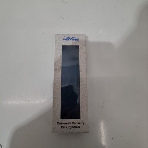 HEYING ONE-WEEK CAPACITY METAL PILL ORGANIZER - 7'' X 2'' -BLUE image 2
