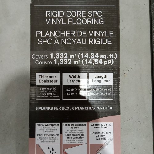(2) 6PK GOLDEN SELECT CORE SPC VINYL FLOORING - 48" X 7.2" EACH - BISCOTTI RIGID (MODEL: 1854442) image 4