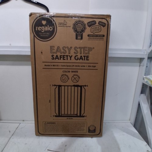 REGALO EASY STEP SAFETY GATE - 29"- 38.5" - WHITE - (MODEL- 1160-DS) image 4
