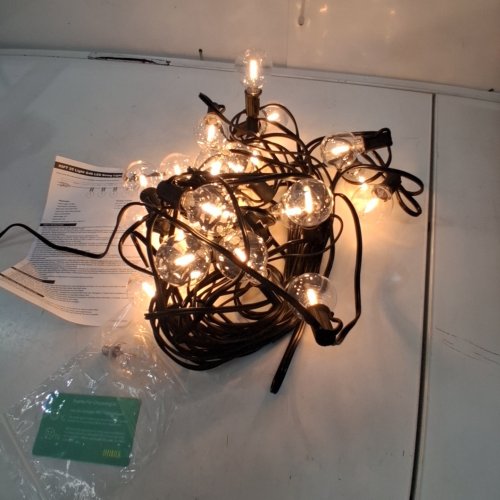 OHLUX LED SHATTERPROOF WEATHER RESISTANT DIMMABLE OUTDOOR STRING LIGHTS - 120 V - 50W - 2200 K - 55FT (MODEL: GLS-20J2P-E17-G40-15) image 2