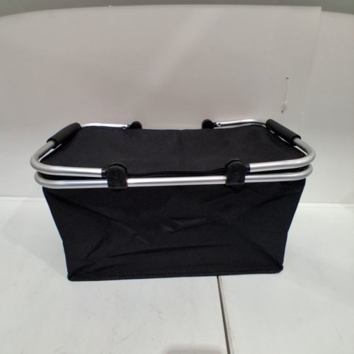 FOLDING FABRIC INSULATED PICNIC BASKET - 18" X 10.5" X 9" - BLACK image 3