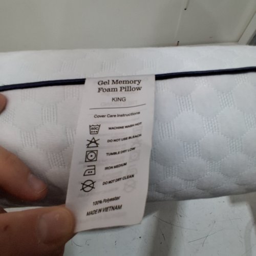 GEL MEMORY FOAM PILLOW - KING - WHITE image 2