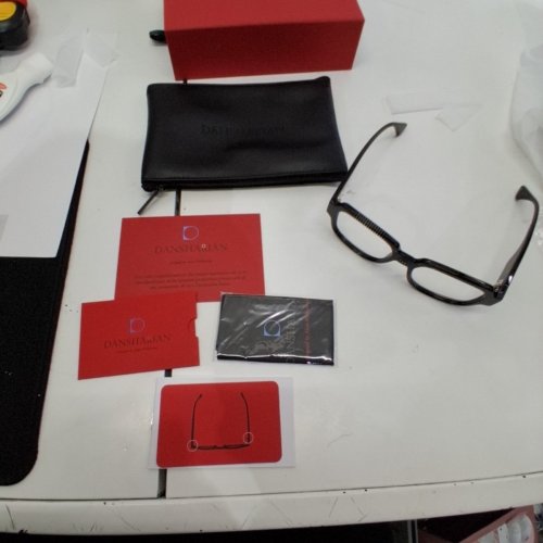 WOMENS DANSHARIAN LIMITED EDITION ASHOT SQUARE DEMO FRAMES GLASSES - BLACK (STYLE: DN04201AU) image 4